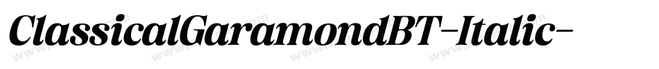 ClassicalGaramondBT-Italic字体转换