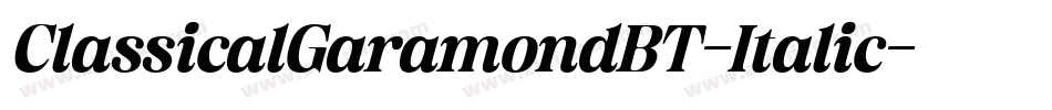 ClassicalGaramondBT-Italic字体转换