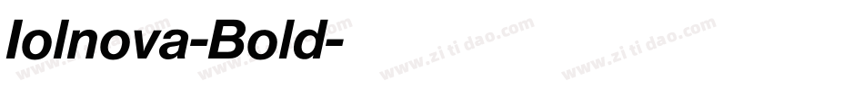 Iolnova-Bold字体转换