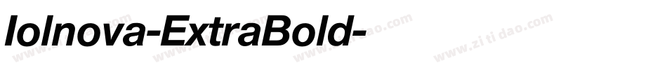 Iolnova-ExtraBold字体转换