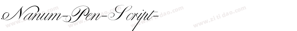 Nanum-Pen-Script字体转换