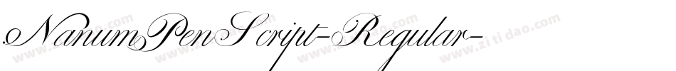 NanumPenScript-Regular字体转换