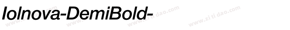 Iolnova-DemiBold字体转换