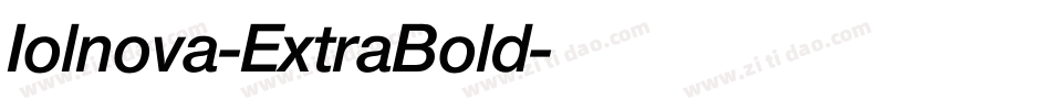 Iolnova-ExtraBold字体转换