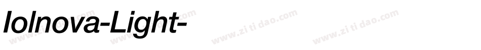 Iolnova-Light字体转换