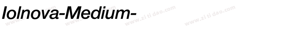 Iolnova-Medium字体转换