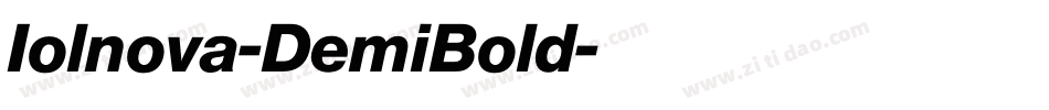 Iolnova-DemiBold字体转换