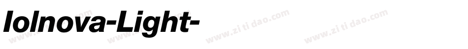 Iolnova-Light字体转换