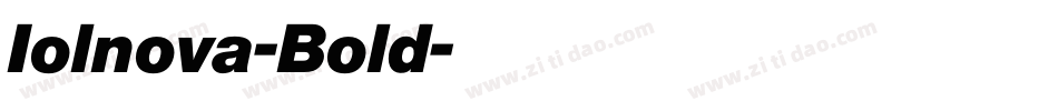 Iolnova-Bold字体转换