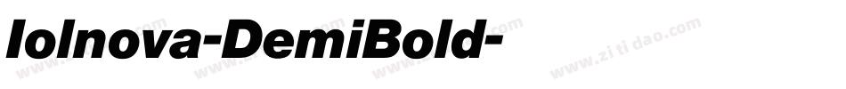 Iolnova-DemiBold字体转换