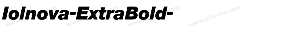 Iolnova-ExtraBold字体转换