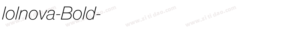 Iolnova-Bold字体转换