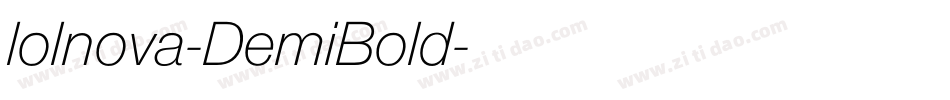 Iolnova-DemiBold字体转换