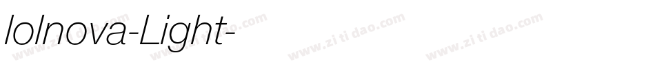 Iolnova-Light字体转换
