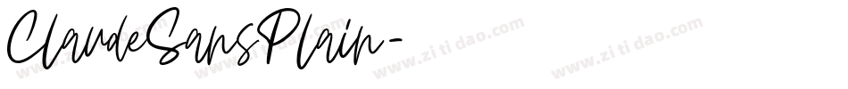 ClaudeSansPlain字体转换