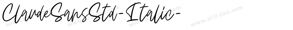 ClaudeSansStd-Italic字体转换