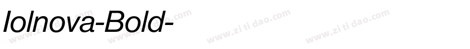 Iolnova-Bold字体转换