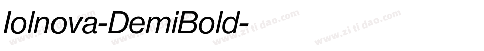 Iolnova-DemiBold字体转换