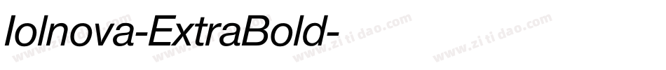 Iolnova-ExtraBold字体转换