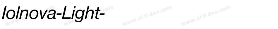 Iolnova-Light字体转换