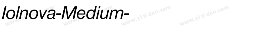 Iolnova-Medium字体转换