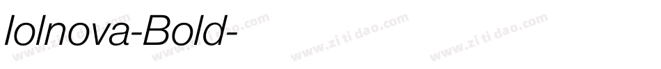 Iolnova-Bold字体转换