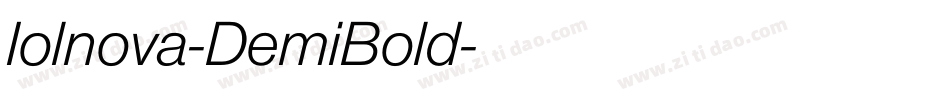 Iolnova-DemiBold字体转换