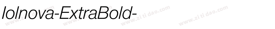 Iolnova-ExtraBold字体转换