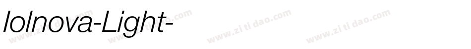 Iolnova-Light字体转换