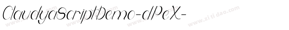 ClaudyaScriptDemo-dPeX字体转换