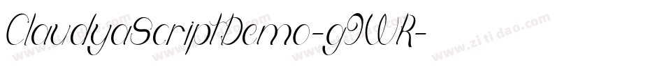 ClaudyaScriptDemo-g9WR字体转换