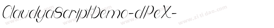 ClaudyaScriptDemo-dPeX字体转换