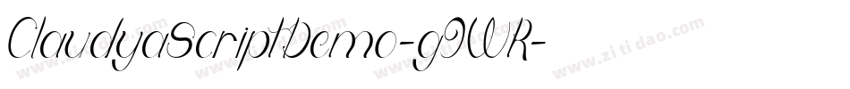 ClaudyaScriptDemo-g9WR字体转换