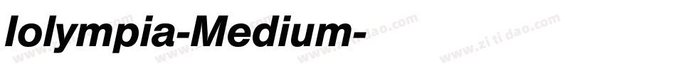 Iolympia-Medium字体转换