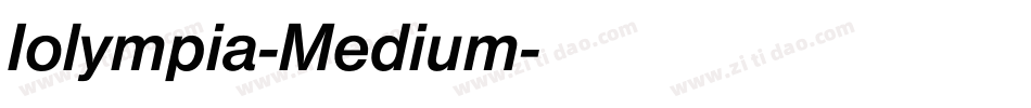 Iolympia-Medium字体转换