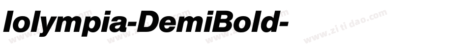 Iolympia-DemiBold字体转换