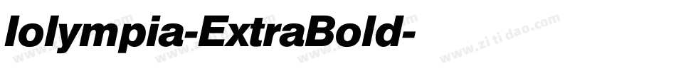 Iolympia-ExtraBold字体转换