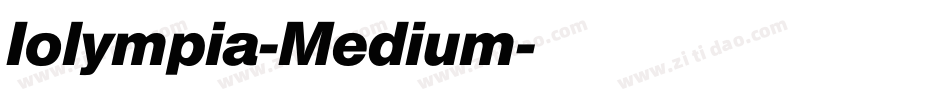 Iolympia-Medium字体转换
