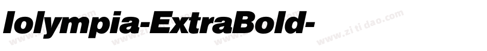 Iolympia-ExtraBold字体转换