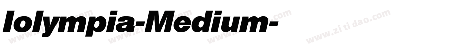 Iolympia-Medium字体转换