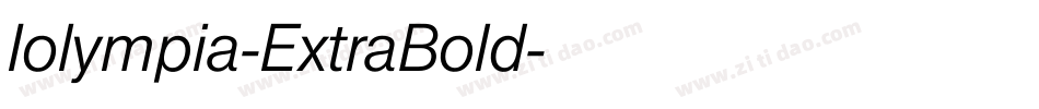 Iolympia-ExtraBold字体转换