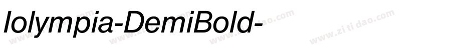 Iolympia-DemiBold字体转换