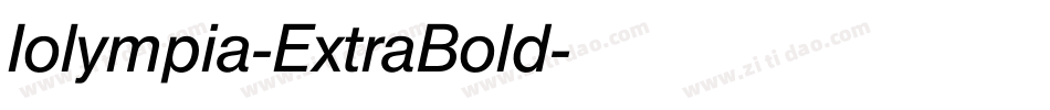 Iolympia-ExtraBold字体转换