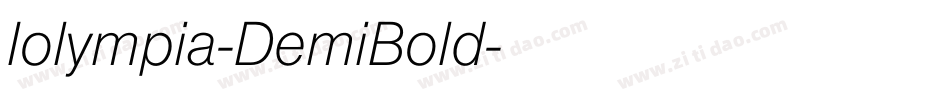 Iolympia-DemiBold字体转换