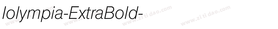 Iolympia-ExtraBold字体转换