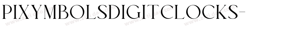 PIXymbolsDigitClocks字体转换