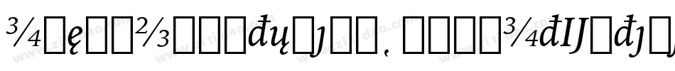 IowanOldStyleBT-BoldItExtension字体转换