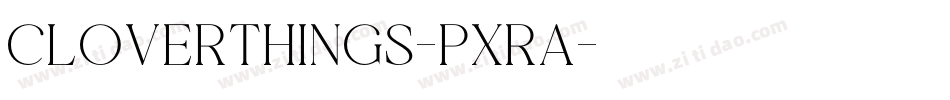 CloverThings-pxra字体转换