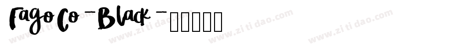 FagoCo-Black字体转换
