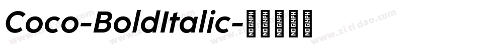 Coco-BoldItalic字体转换